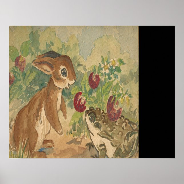 Bunny und Toad 20 x 16 drucken Poster (Vorne)