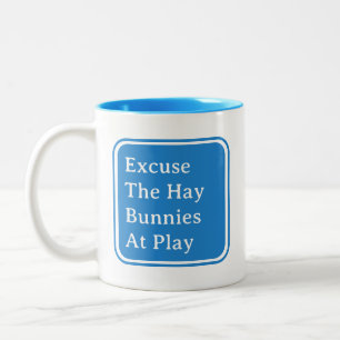 Bunny Vater Funny Rabbit Sprichwort Blau Zweifarbige Tasse