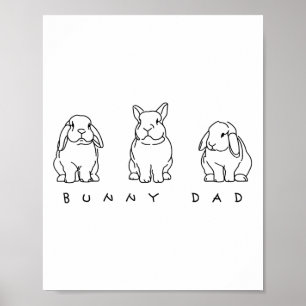 Bunny Vater Niedlich Lop Rabbit Holland Lop Rabbit Poster