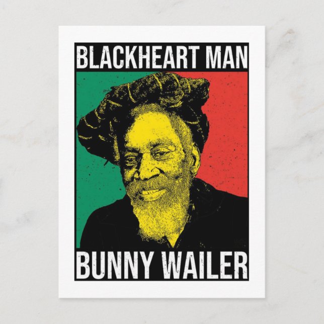 Bunny Wailer Shirt Reggae Rasta Jamaika Roots  Postkarte (Vorderseite)
