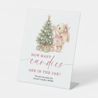 Bunny Weihnachten Wie viele Süßigkeiten sind im Gl Sockelschild