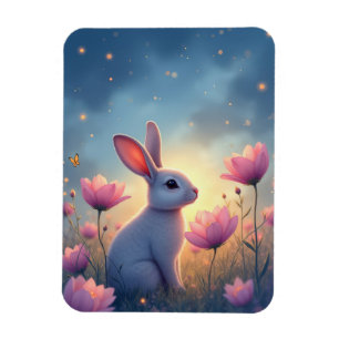 Bunny Whimsisical Wild Blume Magnet