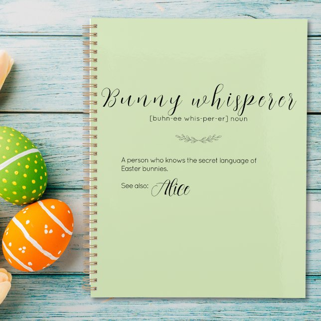 Bunny Whispere Personalisiert Limone Creme Ostern Planer (Bunny Whisperer Personalized Lime Cream Easter Planner)