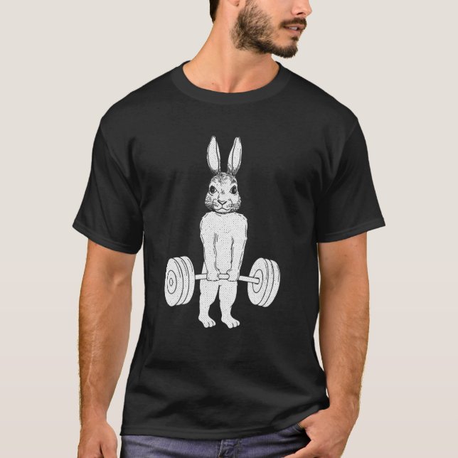 Bunny Workout Oster Deadlift Fitness Workout Gym T-Shirt (Vorderseite)