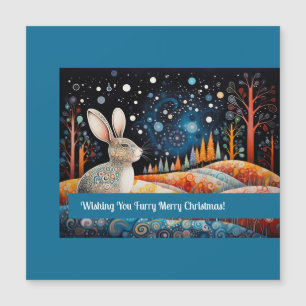Bunny wünscht dir frohe Weihnachten! Magnetkarte