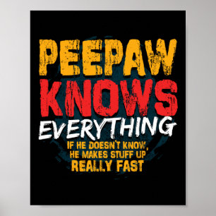 Bunnyaw kennt alles, was Funny Bunnyaw Fathers Day Poster