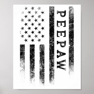 Bunnyaw Patriotisch Amerikanisch USA-Flagge Vatert Poster