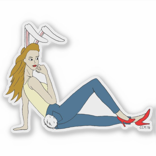 Bunnygirl Aufkleber (Vorderseite)