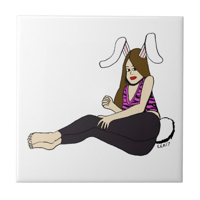 Bunnygirl Fliese (Vorderseite)