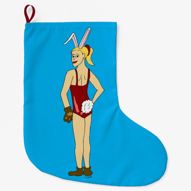 Bunnygirl Großer Weihnachtsstrumpf (Vorderseite)
