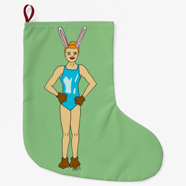 Bunnygirl Großer Weihnachtsstrumpf (Vorderseite)