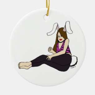 Bunnygirl Keramik Ornament