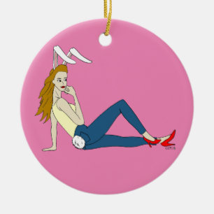 Bunnygirl Keramik Ornament