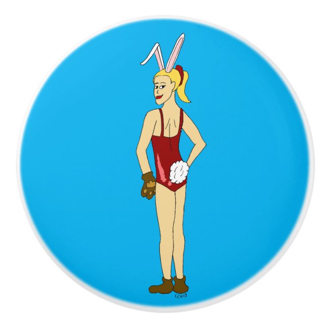 Bunnygirl Keramikknauf (Vorderseite)