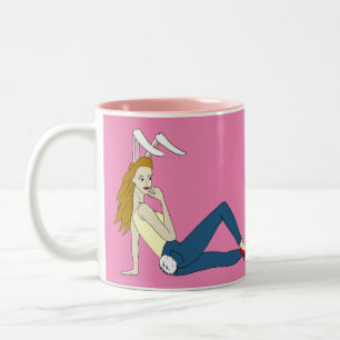 Bunnygirl Zweifarbige Tasse