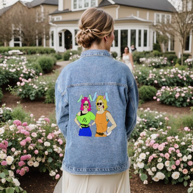 Bunnygirls Jeansjacke (Hochzeit Rückseite)
