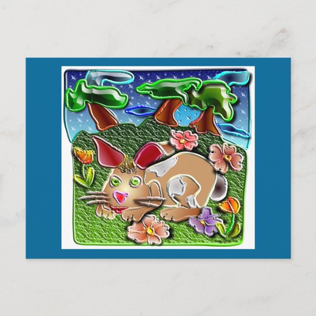 Bunnyhop1 Postkarte (Vorderseite)