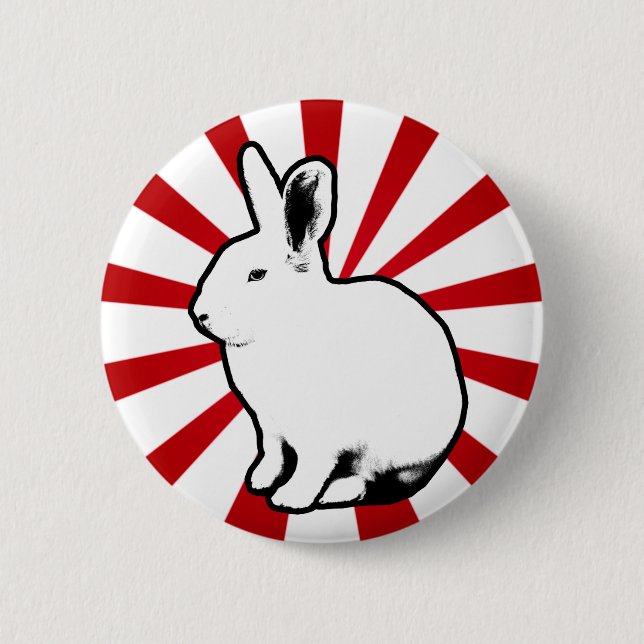 BunnyLuv weißer Button (Vorderseite)