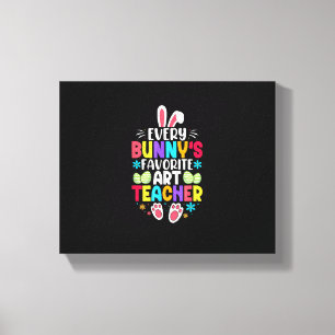 Bunny's Teacher Osterzeit Thema farbenfrohe Gestal Leinwanddruck