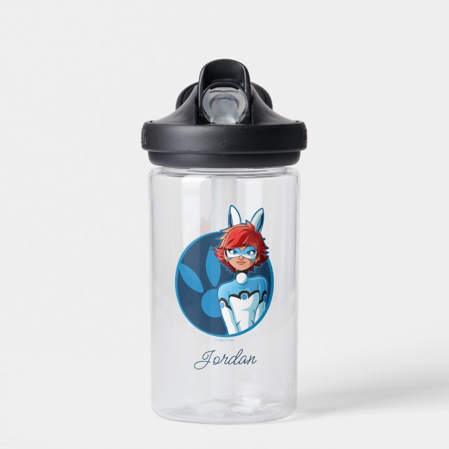 Bunnyx Blue Abzeichen Trinkflasche (Vorne)