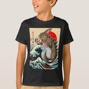 Bunnyzilla Japanische Kunst Lustiger Hase Ostern  T-Shirt