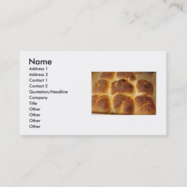 Buns Business Card Visitenkarte (Vorderseite)