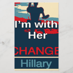 Bunt 2016 Ich bin mit ihr Für Hillary USA S Briefpapier