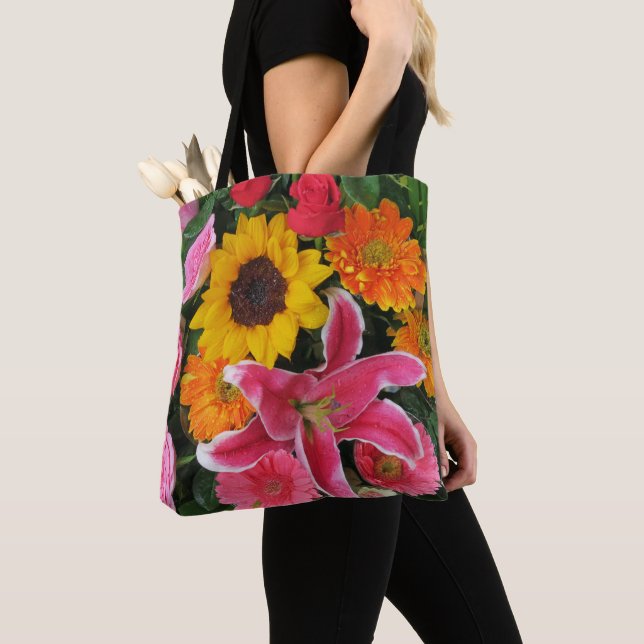 bunt+ Blume, Garten+ gnome, calla+ l Tasche (Von Nahem)