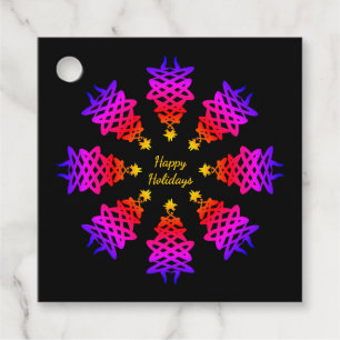 Bunt CHRISTMAS TREE Feiertag Geschenkanhänger