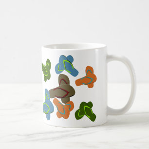 Bunt drehen Sie Reinfall-vektorkunst um Kaffeetasse