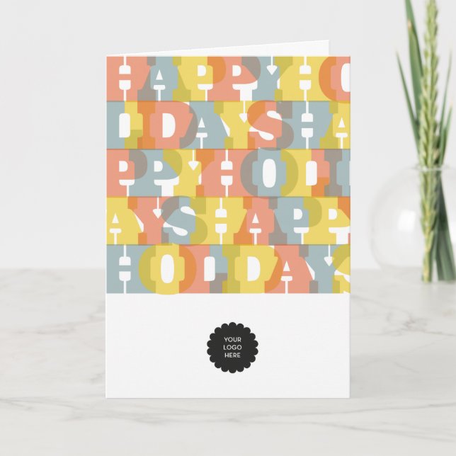 Bunt frohe Feiertage Feiertagskarte (Vorderseite)