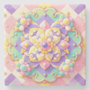 bunt Frühling/Ostern/Prinzessin Pastellfarben Steinuntersetzer