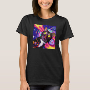 Bunt gefärbte Katzenkunst liebevolles Kätzchen Pre T-Shirt