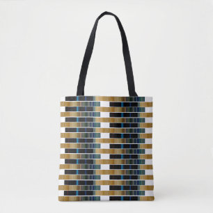 bunt gestreiftes Gewebe Tasche