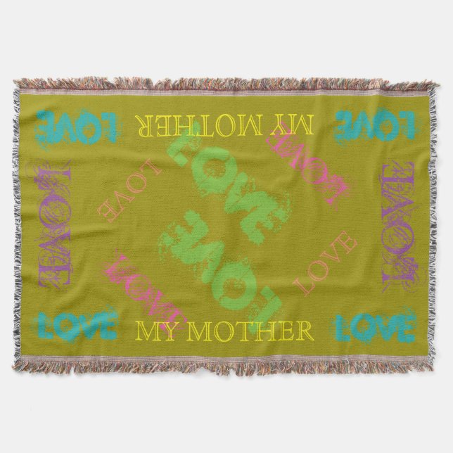 Bunt meine Mutter-Wurfs-Decke Decke (Vorderseite)