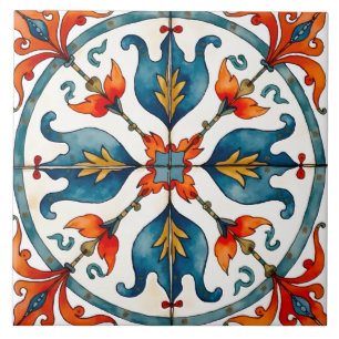 Bunt,Mittelmeer-,Mosaik, Fliese