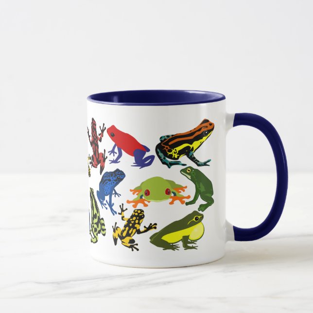 Bunt, Spaß-Gift-Pfeilfrösche, Baumfrosch Tasse (Rechts)
