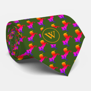 Bunt UNICORN plus MONOGRAMM Green Krawatte