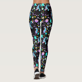 bunt Unicorn Regenbogenballonmuster für sie Leggings