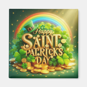 Bunt, wunderlich Regenbogen Saint Patrick's Day Magnet