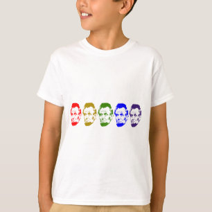Bunte Abe Lincoln abstrakte Kunst T-Shirt