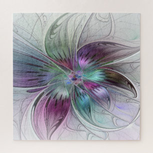 Bunte abstrakte Blume moderne florale Fractal-Kuns