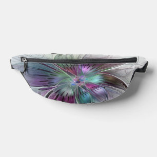 Bunte abstrakte Blumen moderne florale Fractal-Kun Bauchtasche