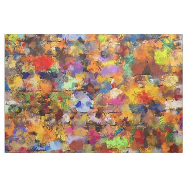 Bunte abstrakte Farben-Spritzer-Kunst Stoff (Yard (91,4 cm))