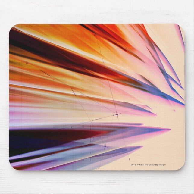 Bunte abstrakte Gegenstände gegen Weiß Mousepad (Vorne)