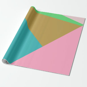 Bunte abstrakte Geometrie-Farbblock-Dreiecke Geschenkpapier