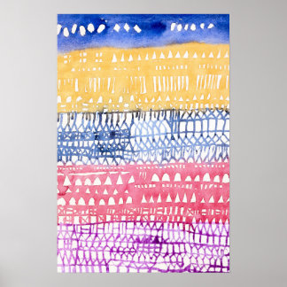 Bunte abstrakte geometrische Kunst Poster