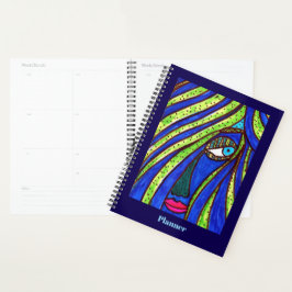 Bunte abstrakte Gesicht-Planner Planer