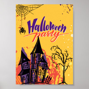 Bunte abstrakte Halloween-Party Poster