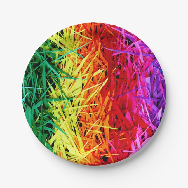 Bunte abstrakte Kunst Pappteller (Vorderseite)